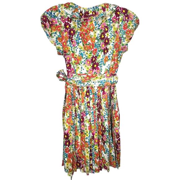 NWT Double Zero 100% Cotton Short Sleeve Floral Wrap Dress Size Large‎ Spring - Picture 2 of 5